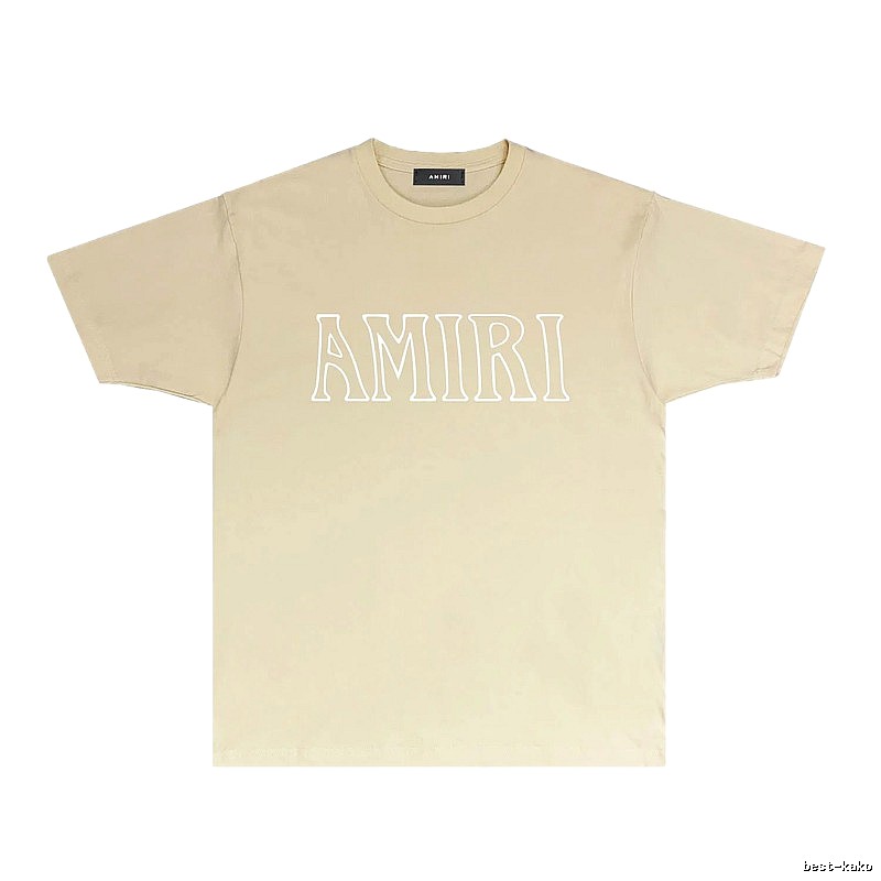 AMIRI Basic Style Simple Beige T-shirt