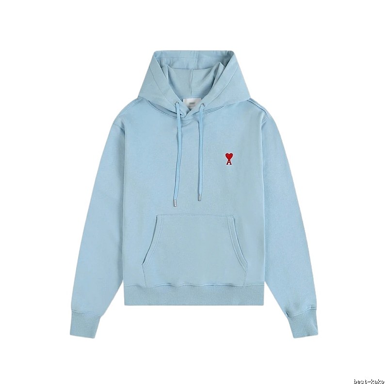 AMI's Light Blue Hoodie with a Simple and Lovely Style
