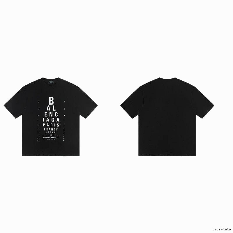 Balenciaga Letter Print Street Style Black T-Shirt