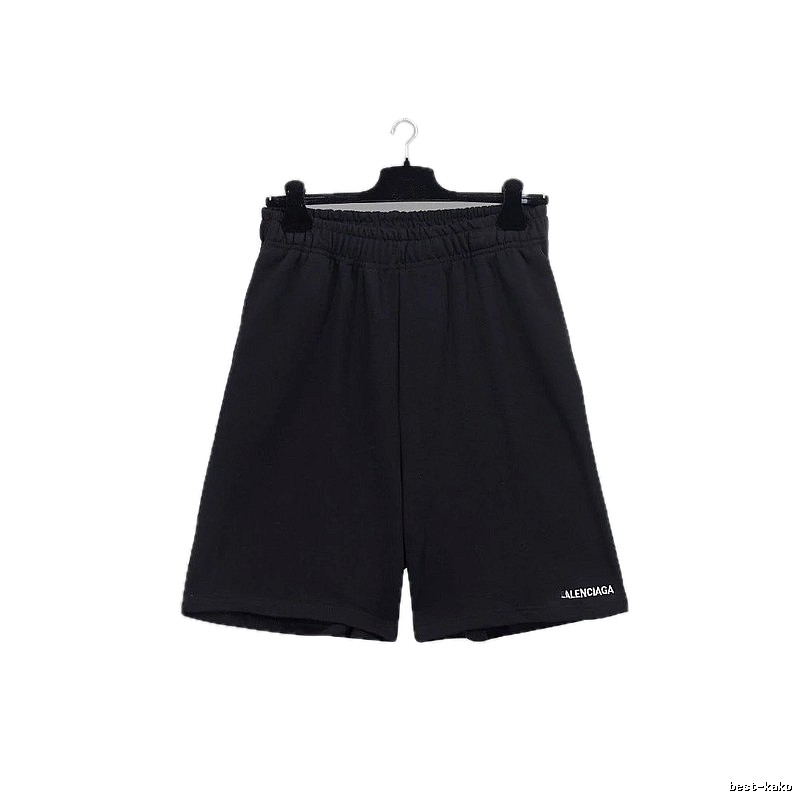 Balenciaga minimalist style black shorts