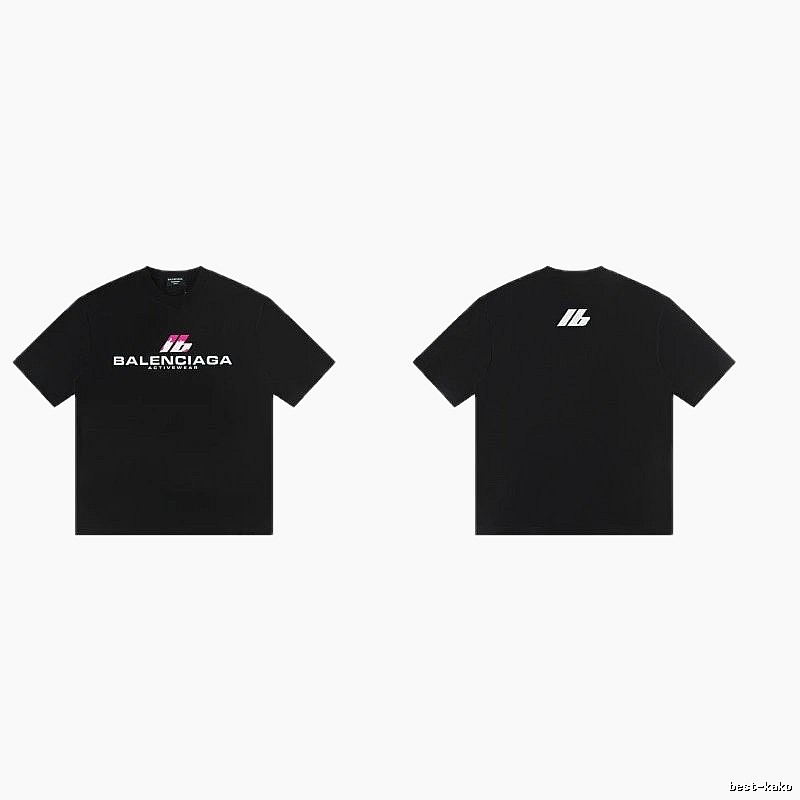 Balenciaga Sport Collection Edgy Cool Style Black Short-sleeve T-shirt