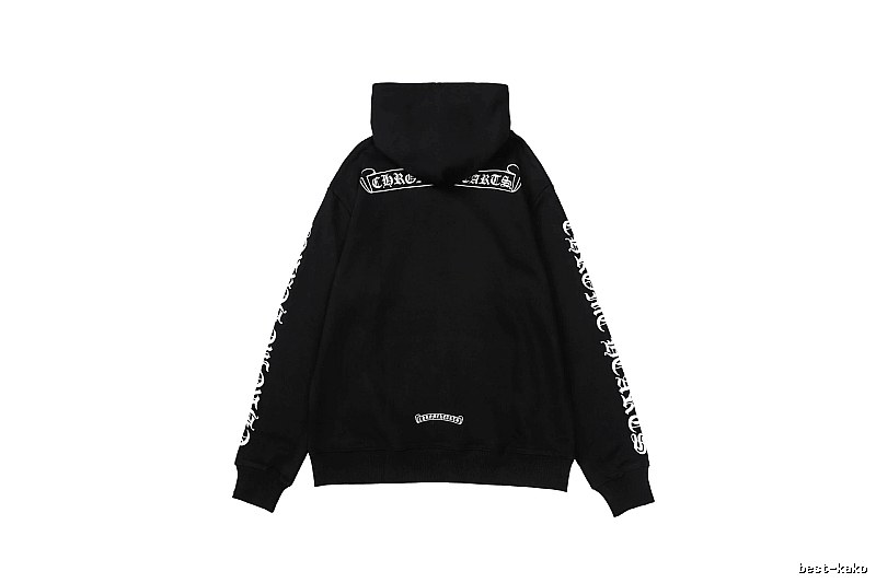 Chrome Hearts 2088-96 Black Cross Graphic Hoodie Airport Outfit