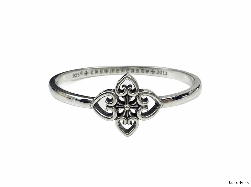 Chrome Hearts Cross Flower Vintage Silver Ring
