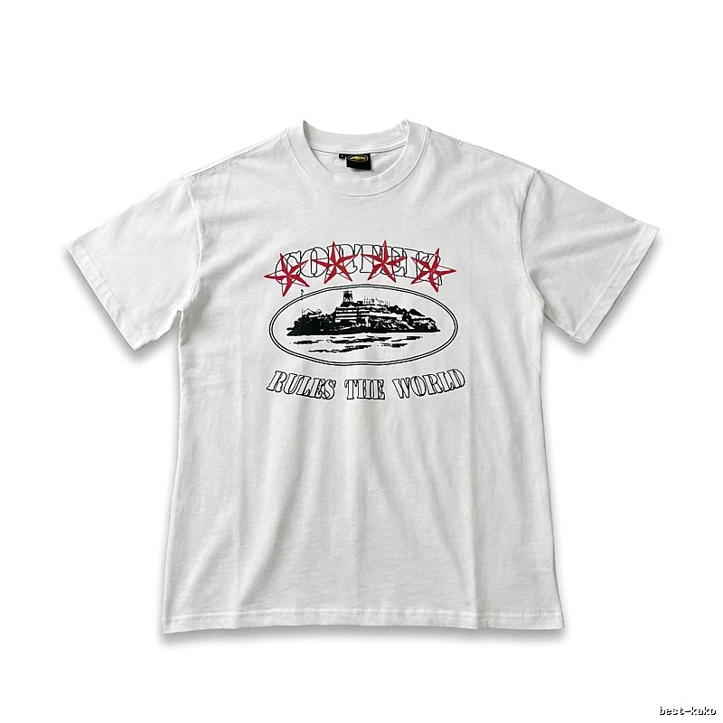 Corteiz trendy style white T-shirt