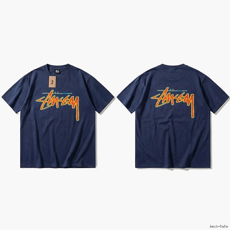 Dark blue T-shirt with Stussy graffiti style