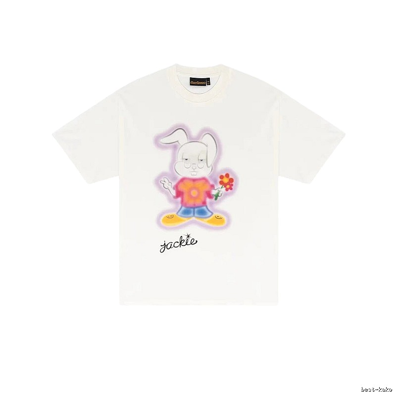 DREW Rabbit Graffiti Cool Trendy Off-white T-shirt