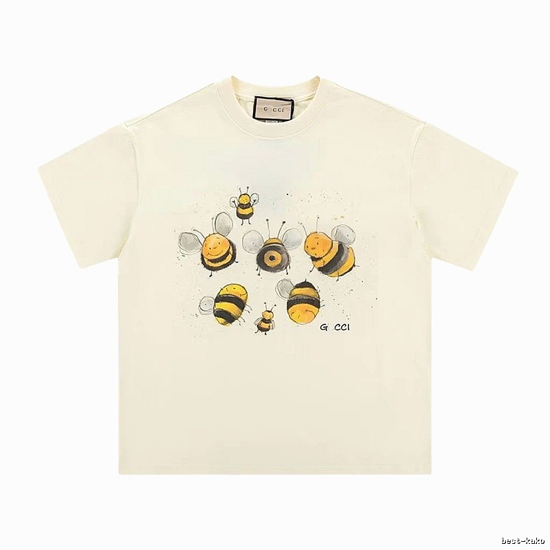 Gucci Bee Graffiti Casual Style Off-white T-shirt
