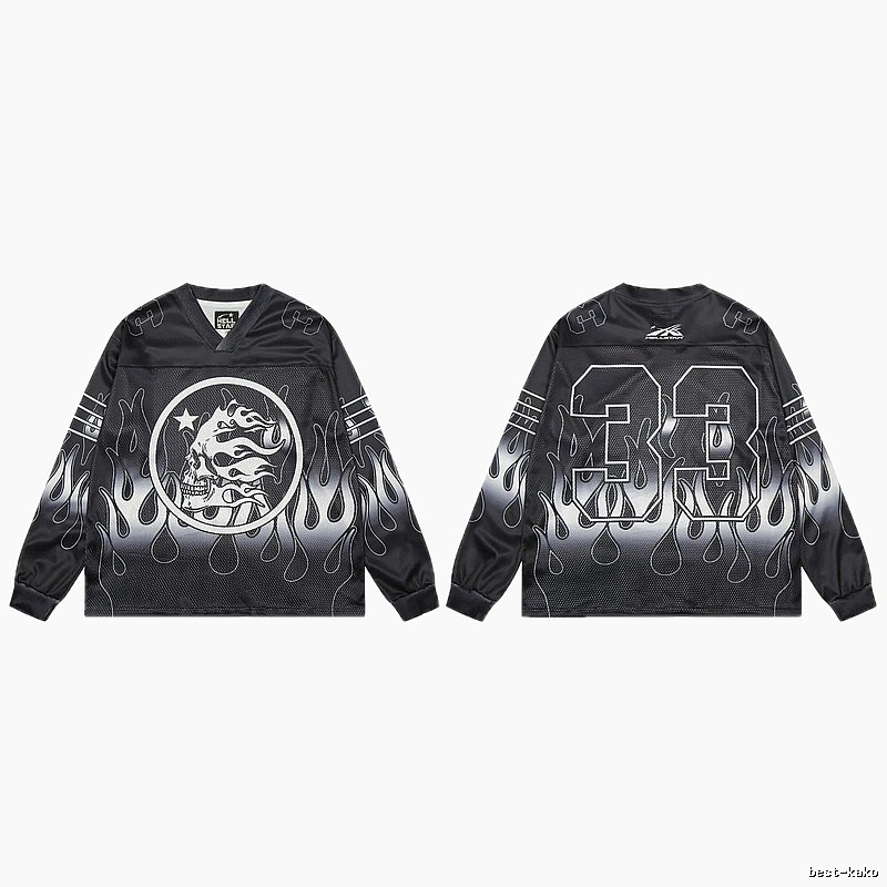 Hellstar Skull Flame High Street Black Jersey