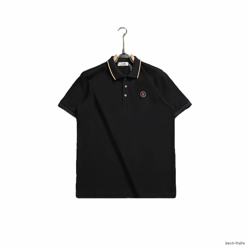 Hermès Classic Wind Black Polo Shirt