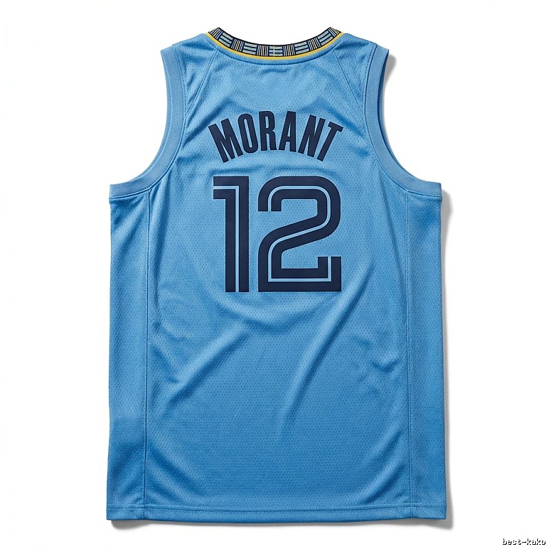 Ja Morant series basketball-style blue jersey