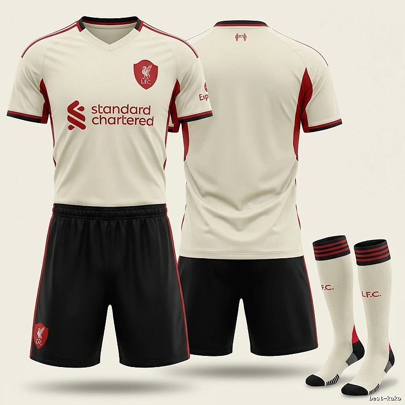 LFC retro-style white and red jersey