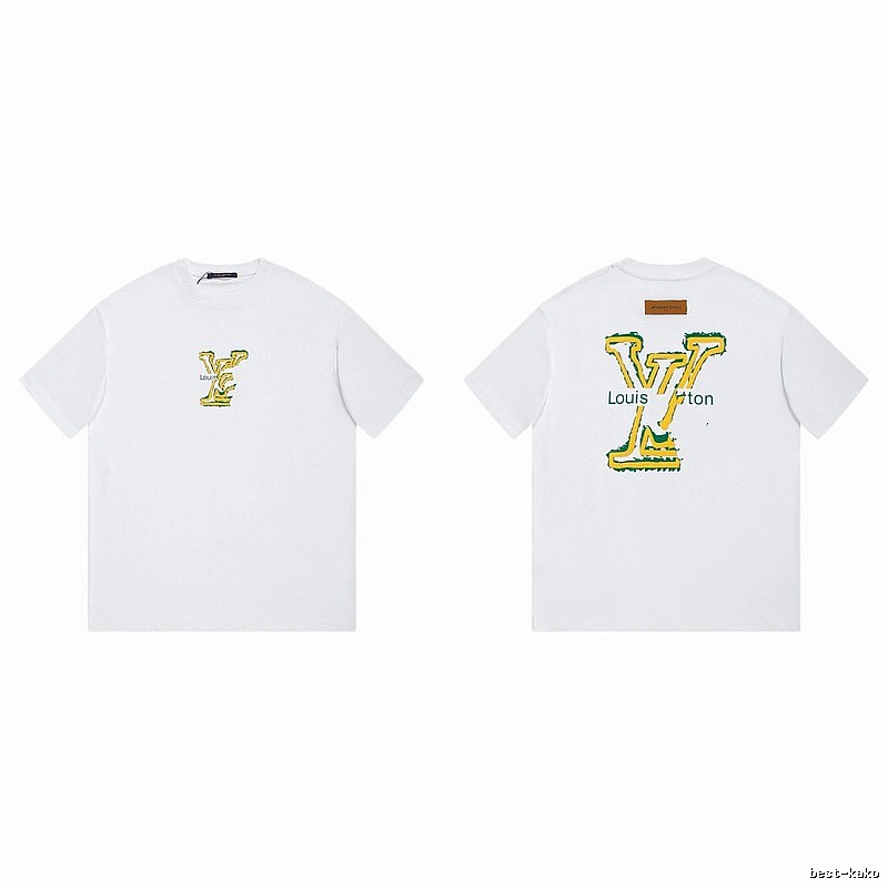 Louis Vuitton Graffiti Print Trendy Style White T-shirt