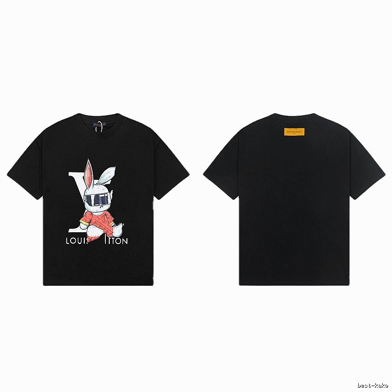 Louis Vuitton Year of the Rabbit Collection Street Style Black T-Shirt