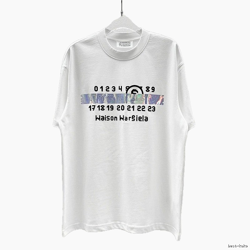 Maison Margiela Digital Trendy & Edgy Style White T-Shirt