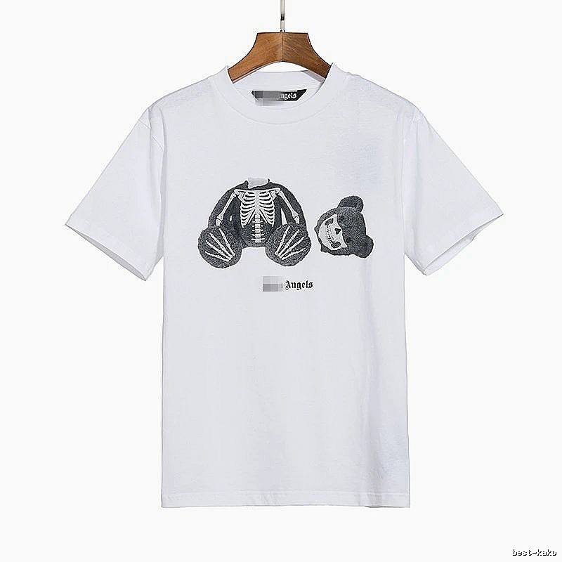 Palm Angels Classic Bear graphic T-shirt White Colorful Bear with Travel-Friendly Style