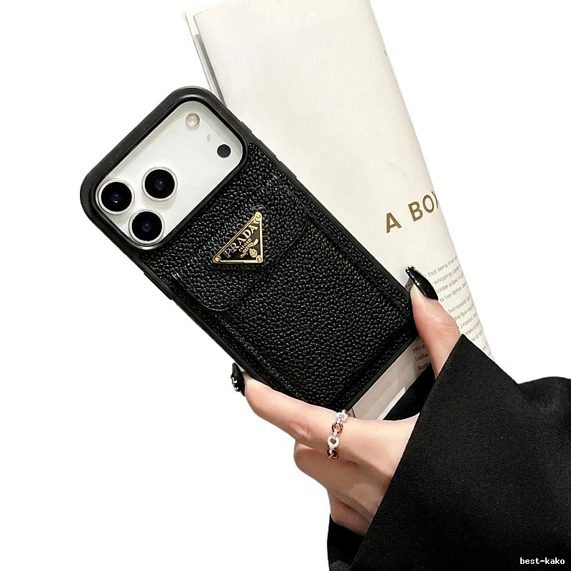 Prada Triangle Logo Trendy and Cool Black Phone Case
