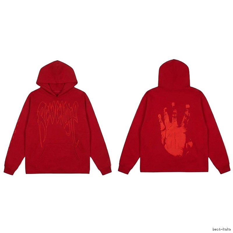 Revenge trendy and cool style red hoodie