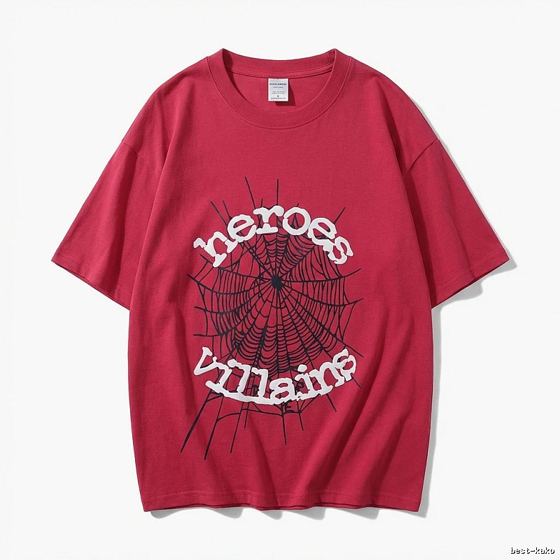Sp5der Hero Villain Style Red T-shirt