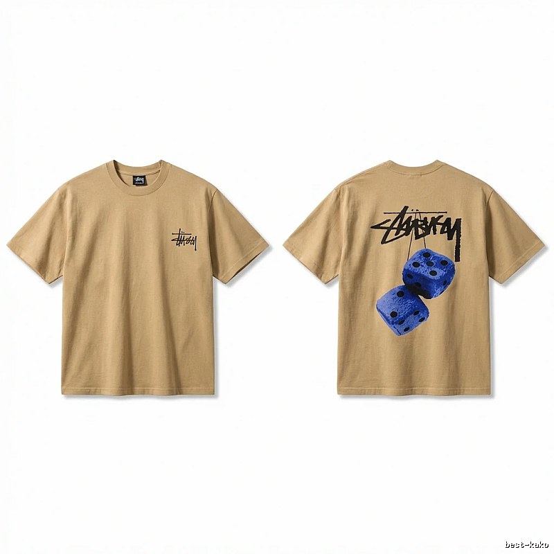 Stussy Dice Print Khaki Short-sleeve