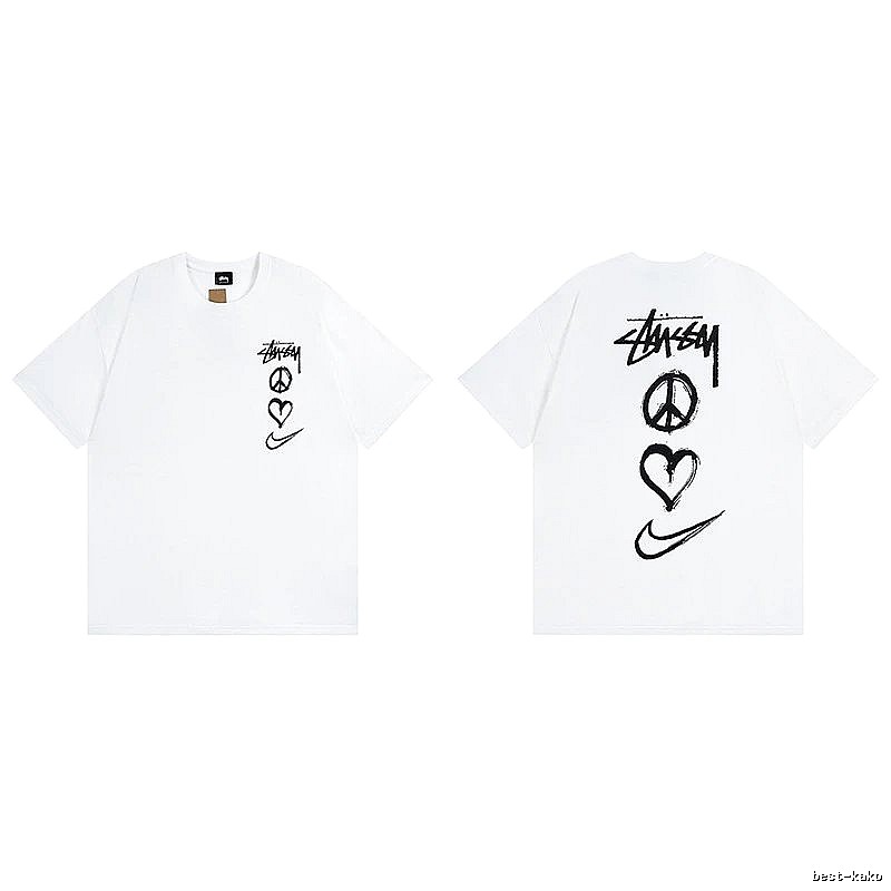 Stussy White Spider Graphic T-Shirt Logo Detail