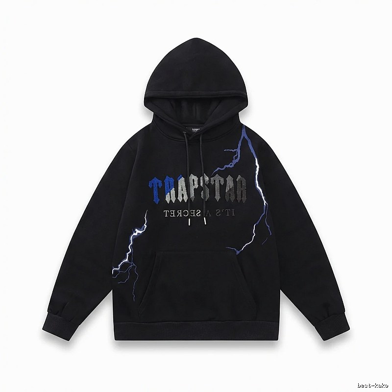Trapstar Lightning Wind Black Hoodie