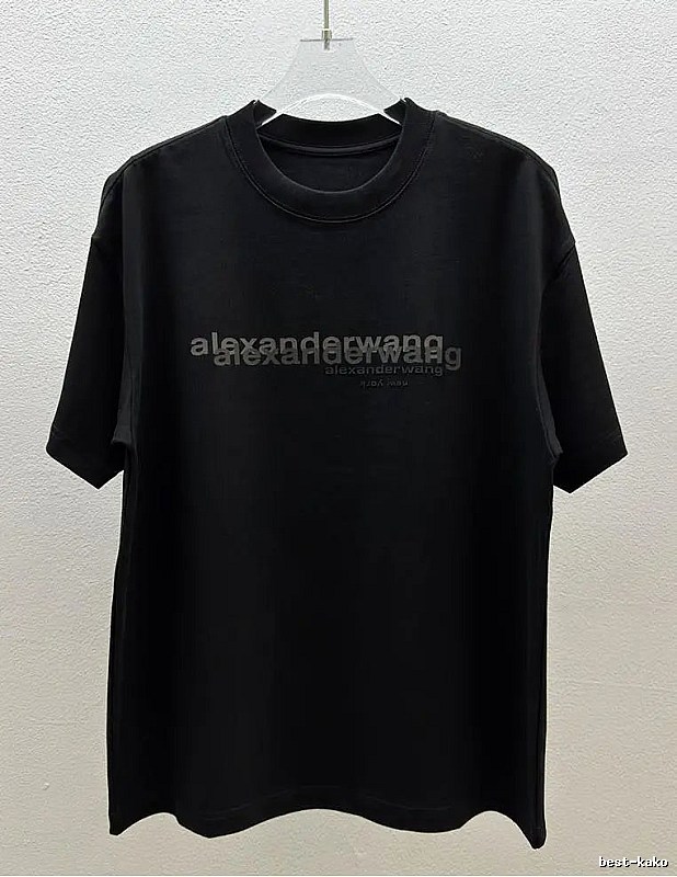 Alexander Wang Letter Print Trendy & Cool Black T-Shirt