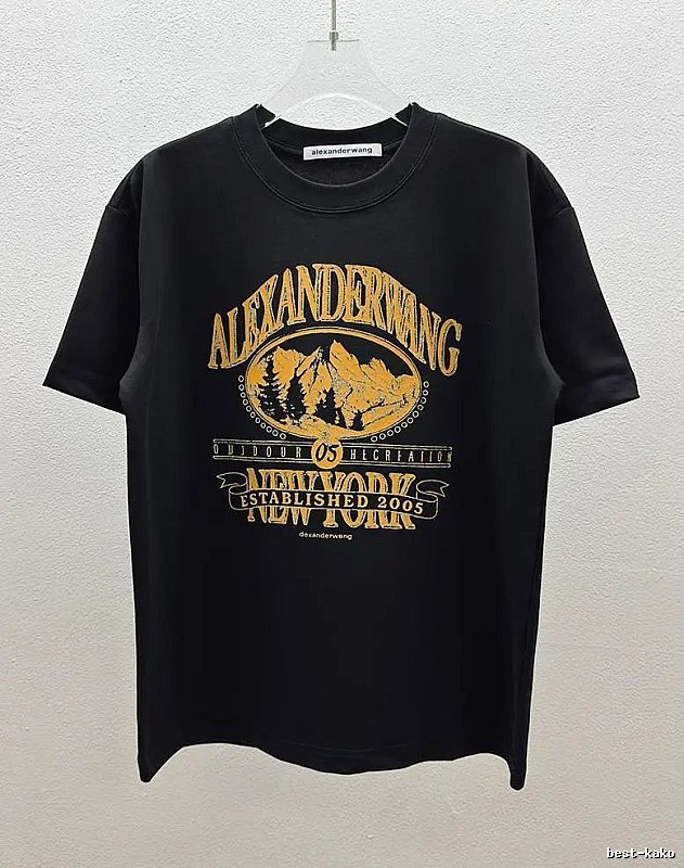 Alexander Wang Vintage Print Black Short-Sleeve T-Shirt