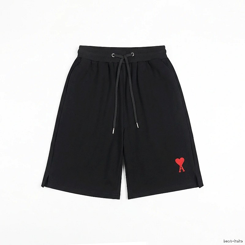 AMI Embroidered Love Heart Casual Shorts