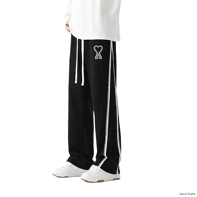 AMI fleece-lined warm black sweatpants