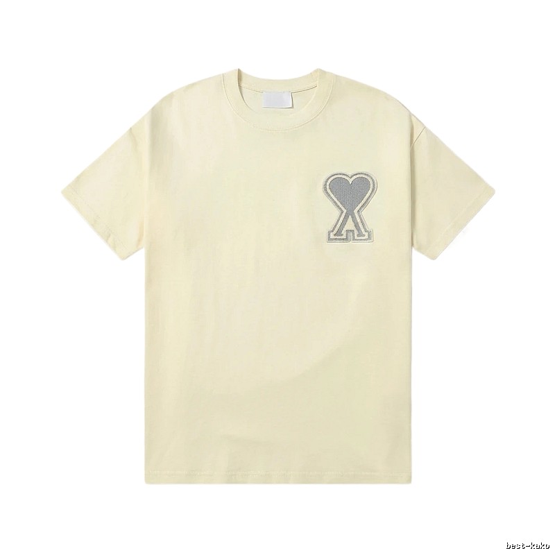 AMI Love Embroidery Minimalist Style T-shirt