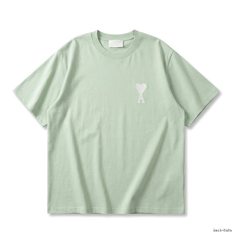 AMI Love Series Simple Style Light Green T-shirt
