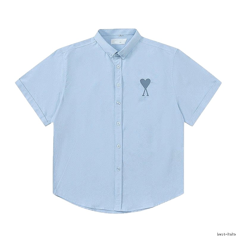 AMI Love Simple Style Blue Shirt