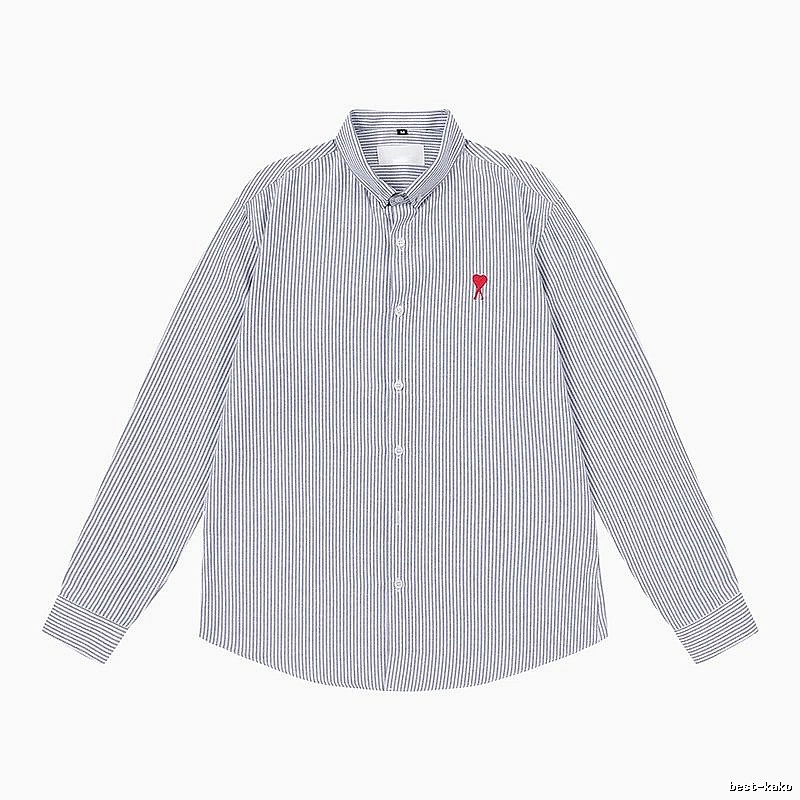 Ami striped minimalist style shirt