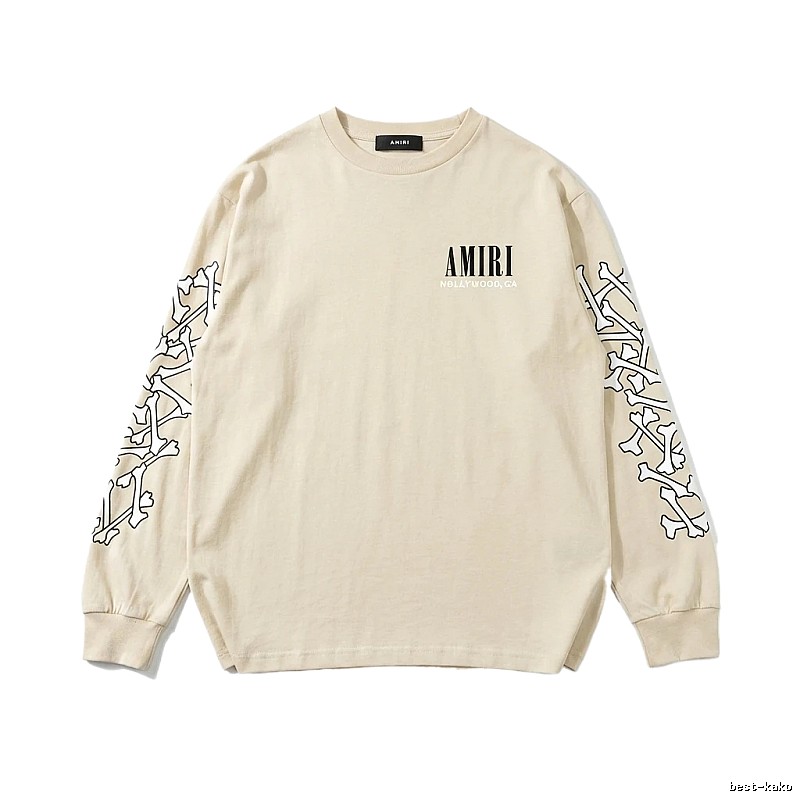 AMIRI Bone Pattern Trendy Beige Sweatshirt