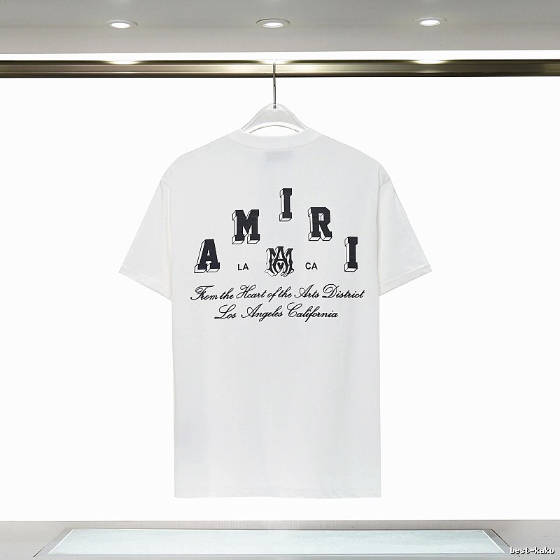 Amiri Daily Graphic T-shirt White Blue Amiri with Visual Detail