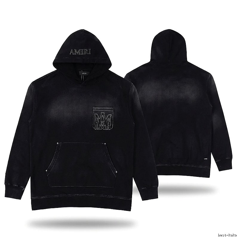 AMIRI distressed black hoodie