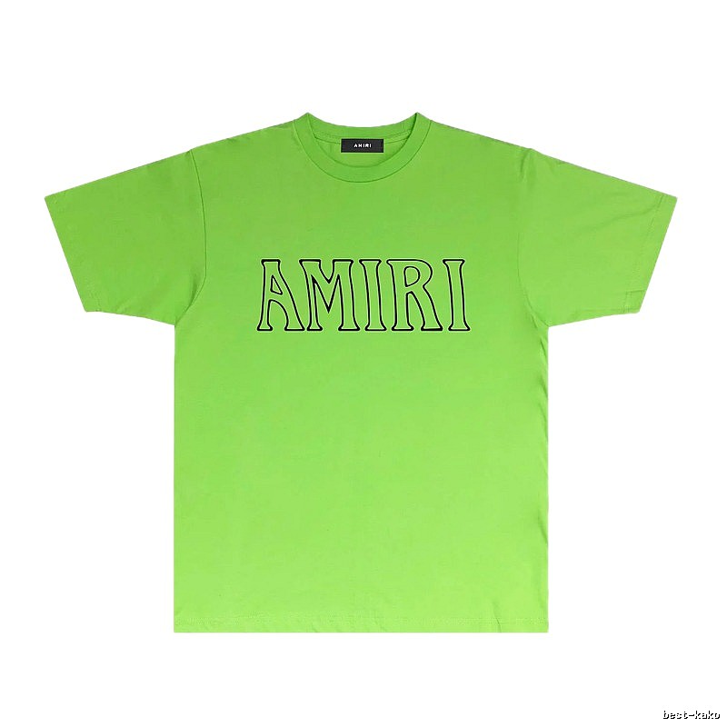AMIRI Fluorescent Green Simple T-shirt