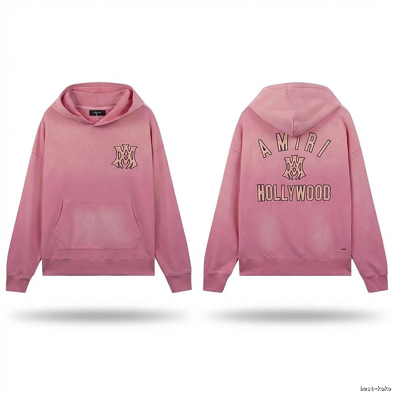 AMIRI Hollywood-style pink sweatshirt