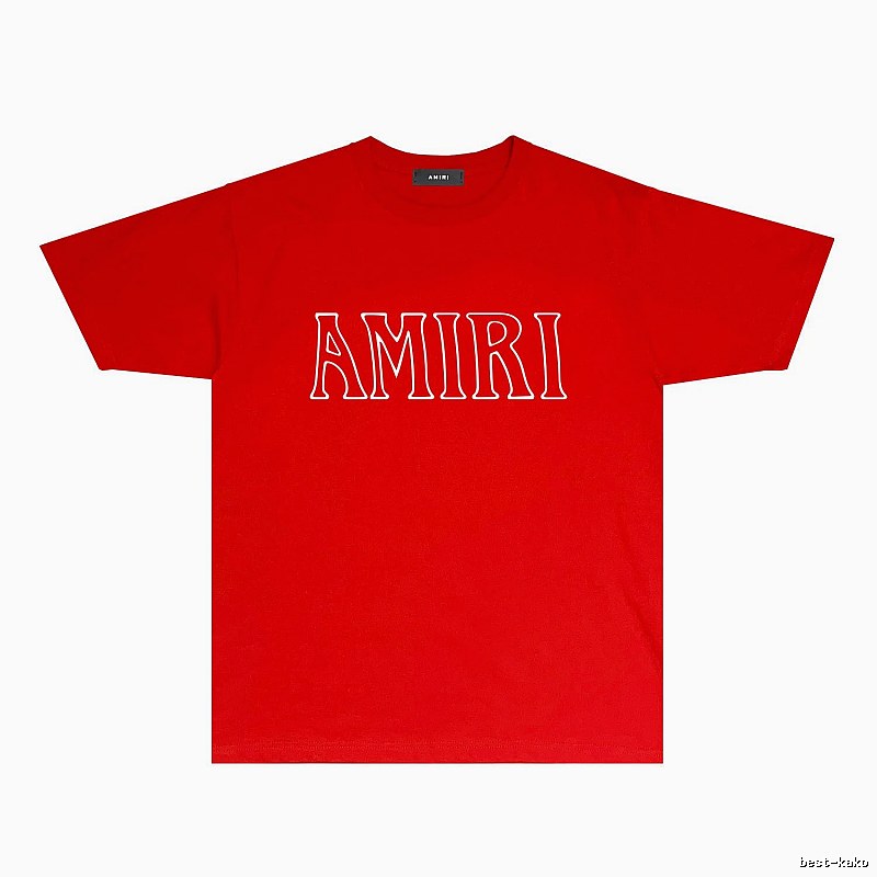 AMIRI minimalist style red T-shirt