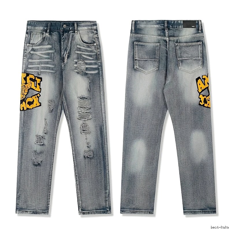 AMIRI ripped trendy brand jeans