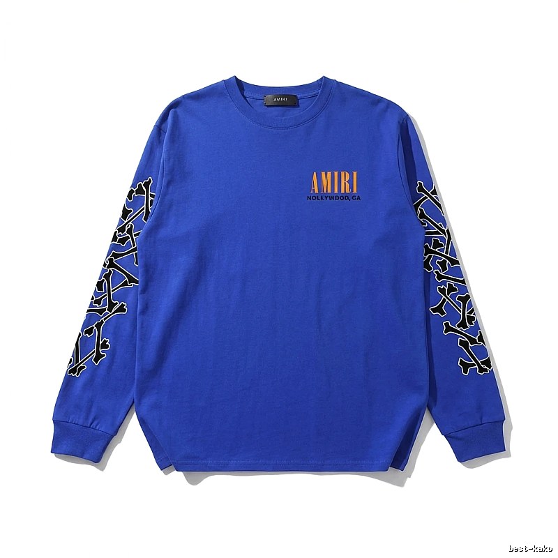 AMIRI Skull Print Trendy Blue Sweatshirt
