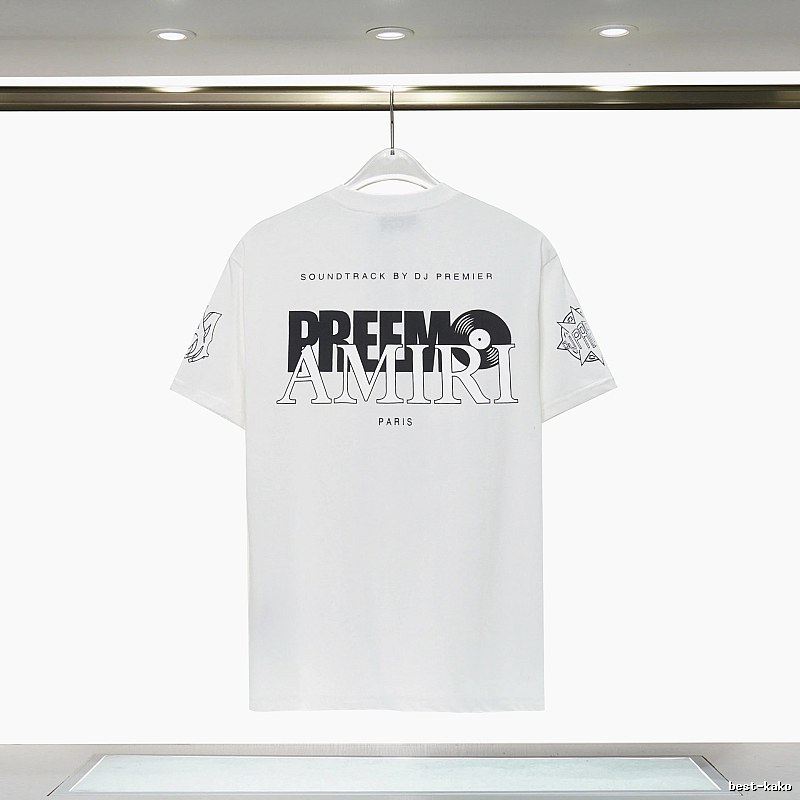 Amiri Sport Graphic T-shirt White Blue Amiri for Warm Weather