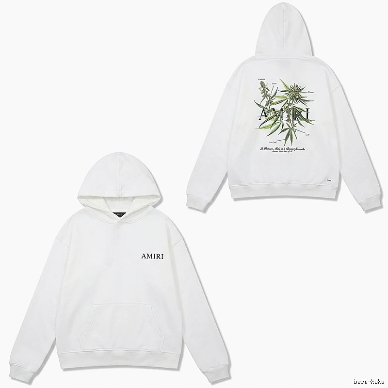AMIRI White Hoodie with Floral Print Style