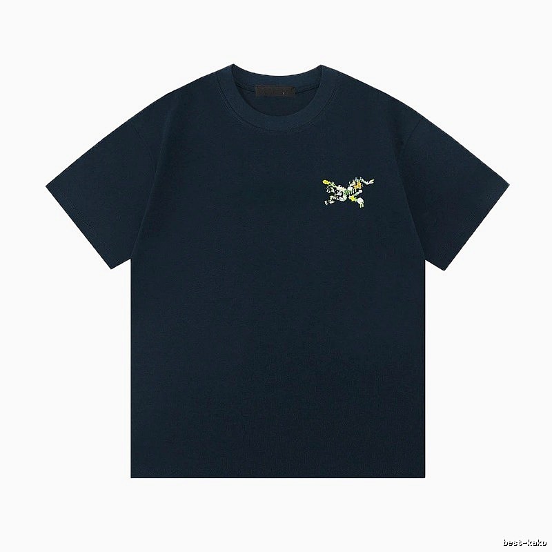 Arc'teryx Floral Embroidered Outdoor Style Navy T-Shirt