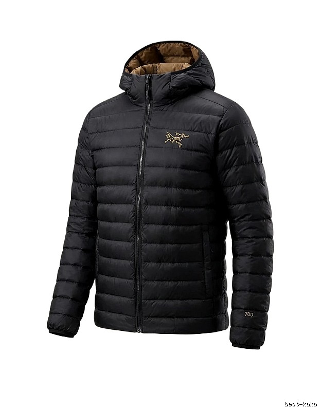 Arc'teryx lightweight trendy black down jacket