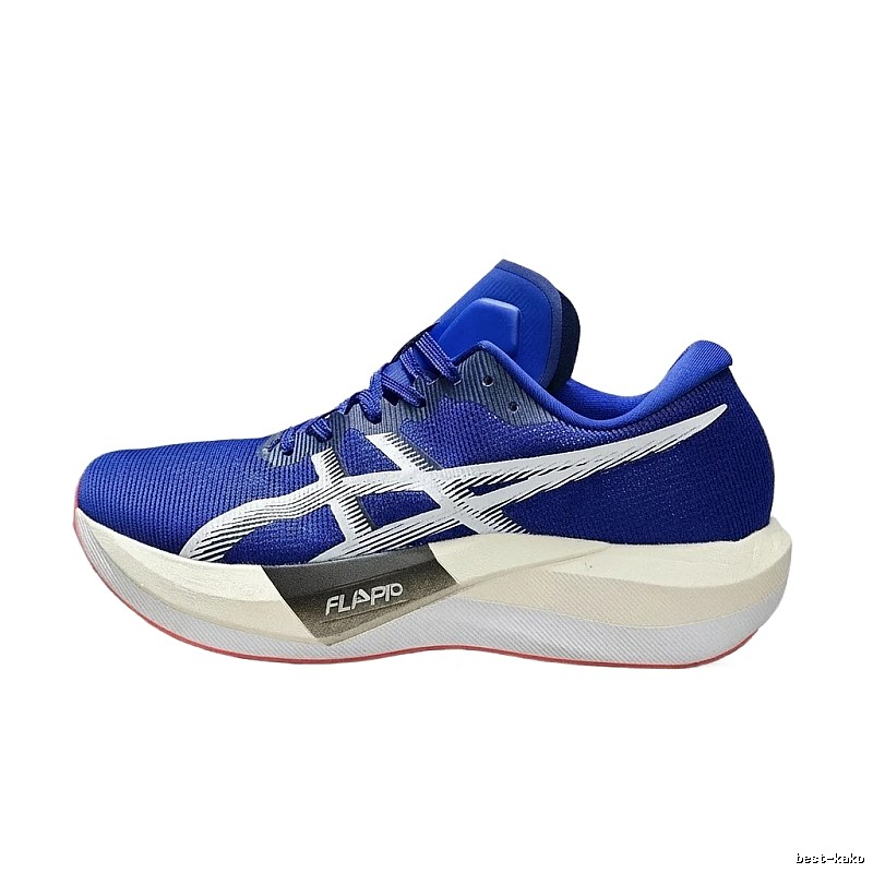 ASICS racing blue and white sports shoes