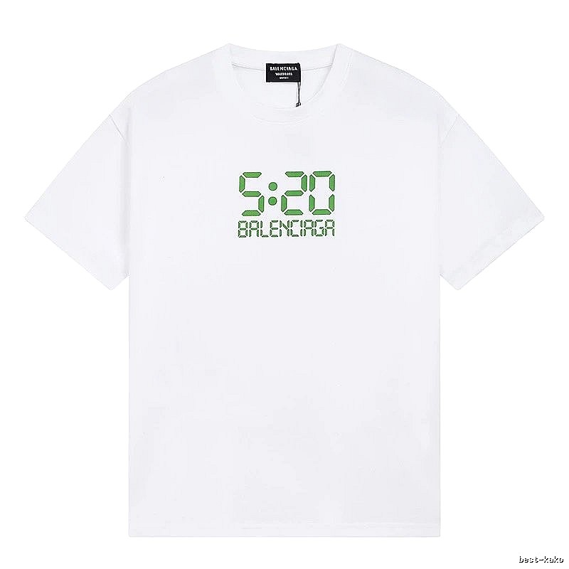 Balenciaga 5:20 Printed Trendy White T-Shirt