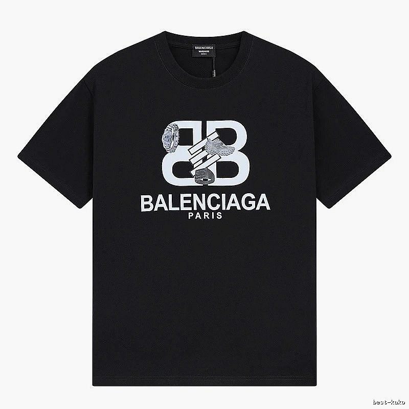 Balenciaga BB Print Short-sleeve Shirt