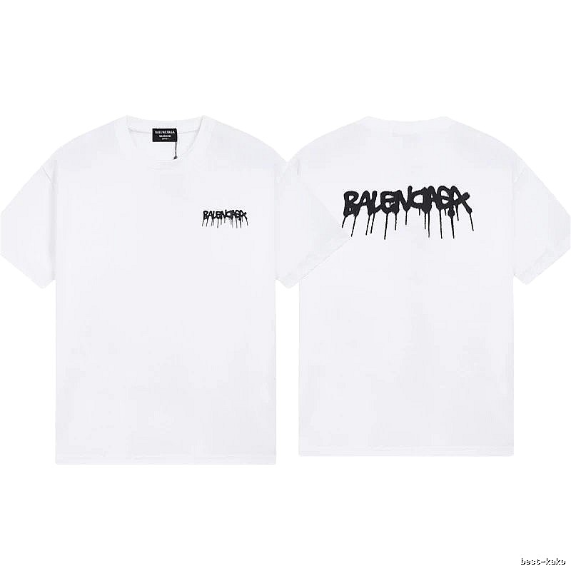 Balenciaga Graffiti Street Style White Short-sleeve T-shirt