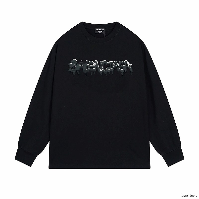 Balenciaga graffiti-style black long-sleeve